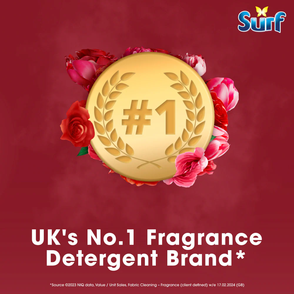 Surf Peony & Rose Concentrated Liquid Laundry Washing Detergent 24 Washes 648ml - Image 7
