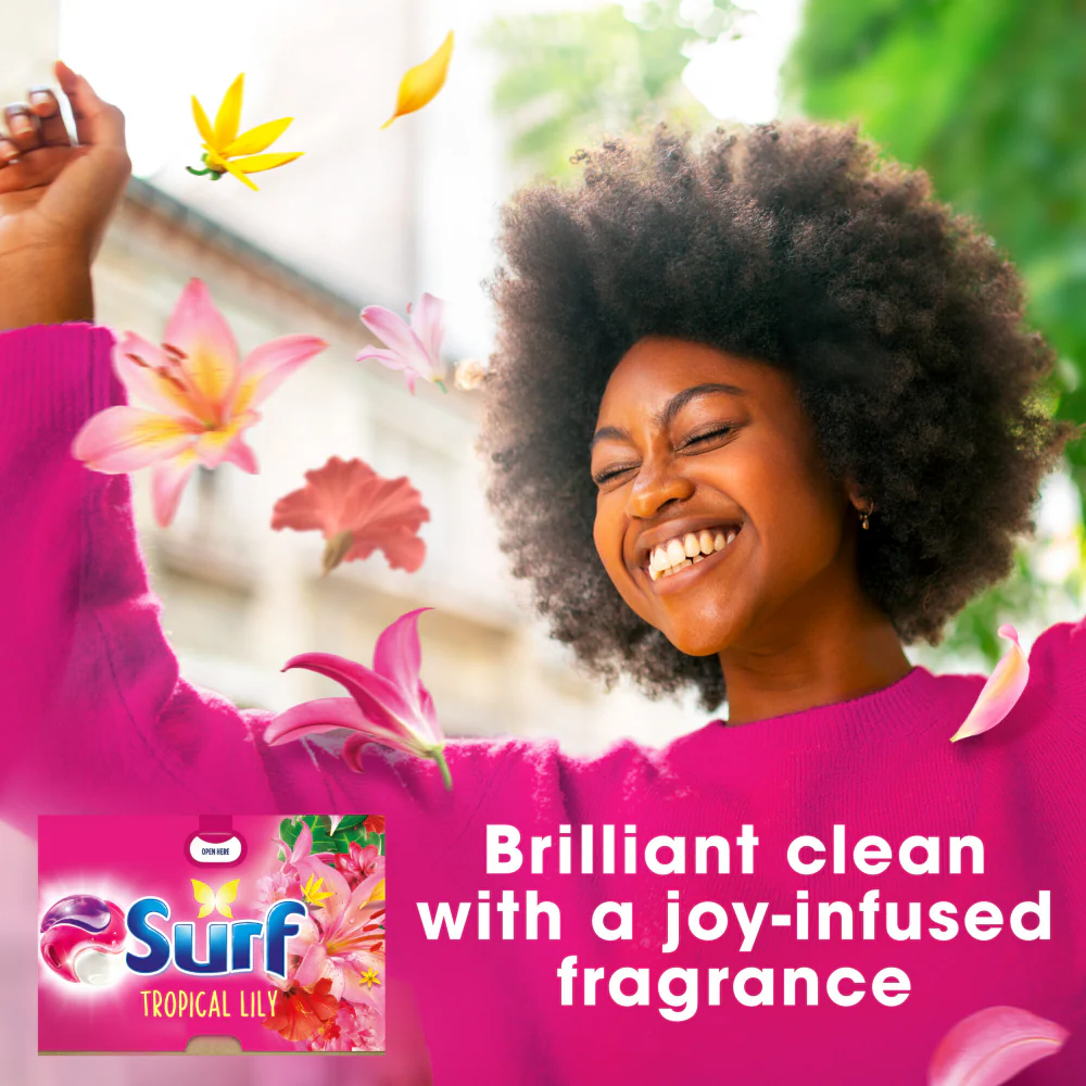 Surf Tropical Lily 3-In-1 Laundry Washing Detergent Capsules 26 Washes - Image 3