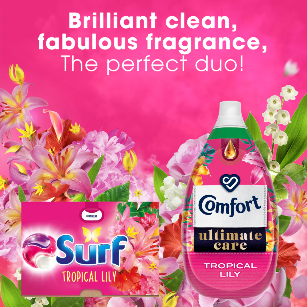 Surf Tropical Lily 3-In-1 Laundry Washing Detergent Capsules 51 Washes - Image 5