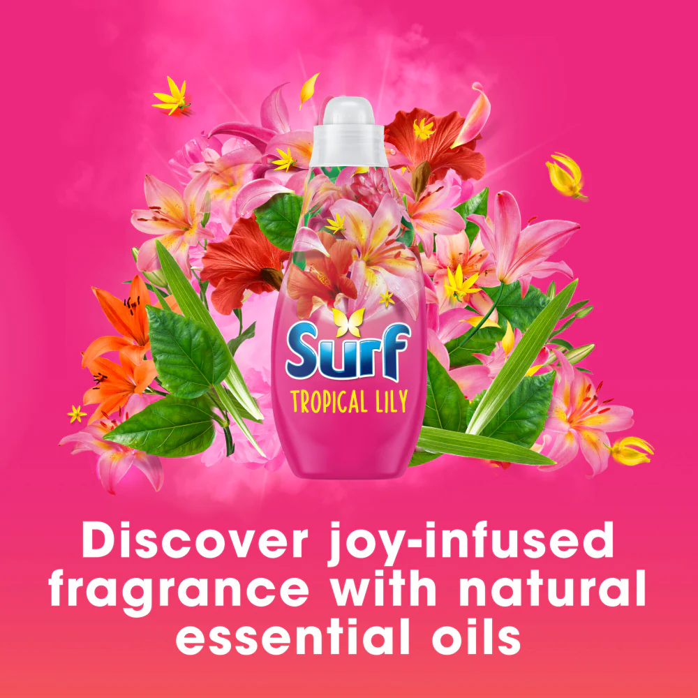 Surf Tropical Lily Concentrated Liquid Laundry Washing Detergent 24 Washes 648ml - Image 3