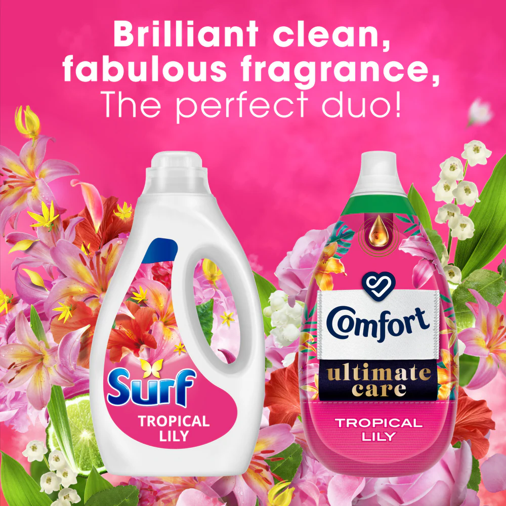 Surf Tropical Lily Concentrated Liquid Laundry Washing Detergent 44 Washes 1188ml - Image 5