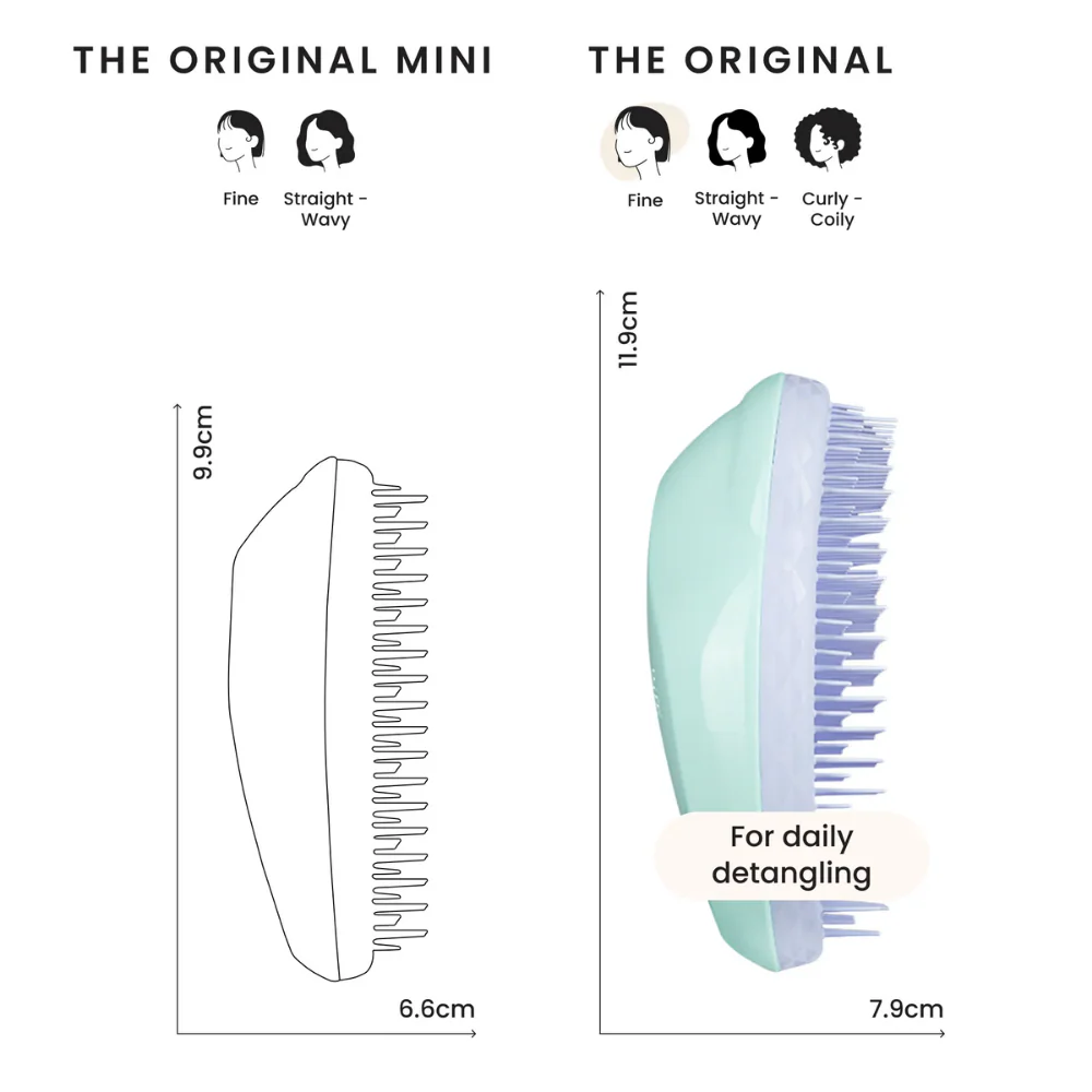 Tangle Teezer Fine & Fragile Detangling Brush Mint Violet - Image 9
