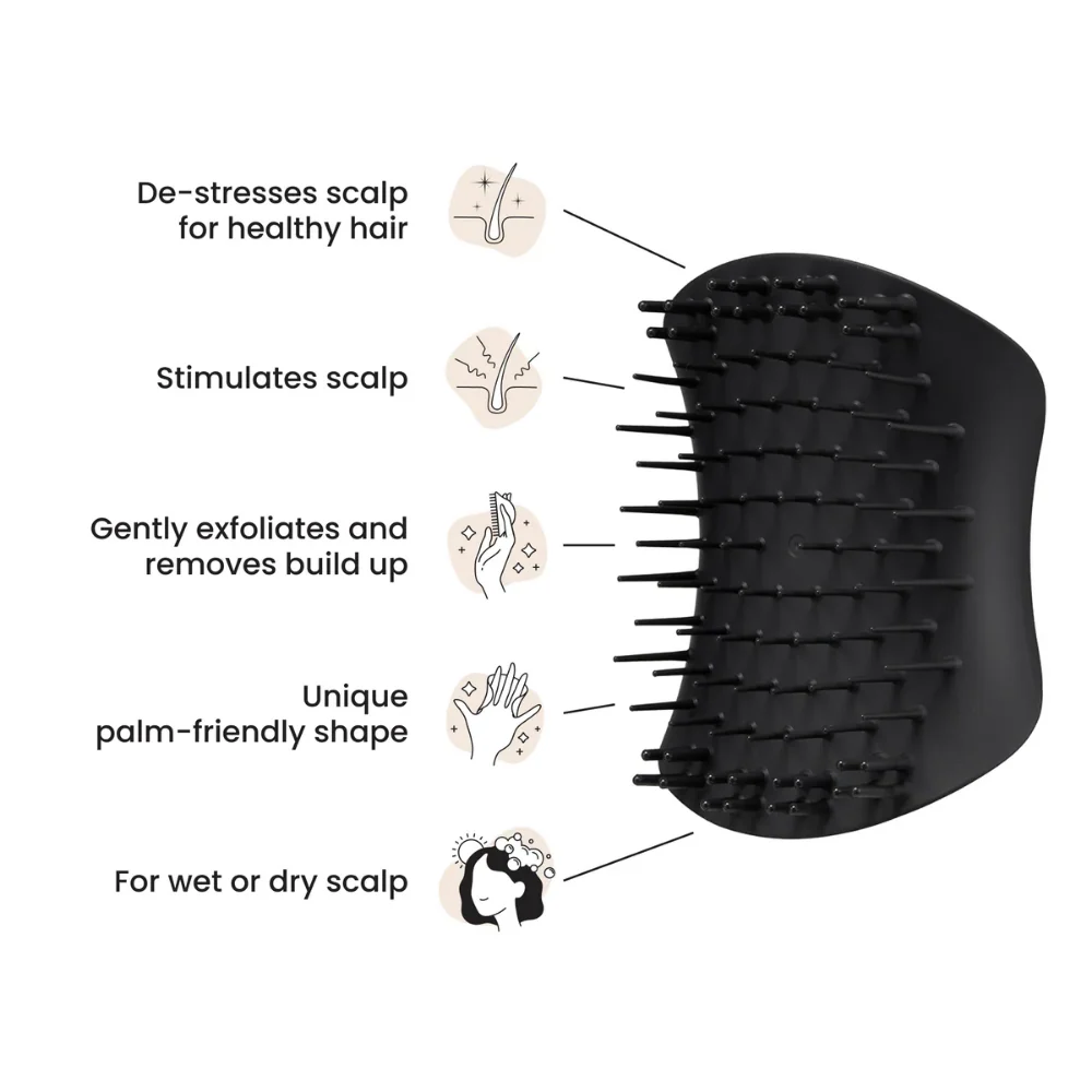 Tangle Teezer Scalp Exfoliator & Massager Onyx Black - Image 6