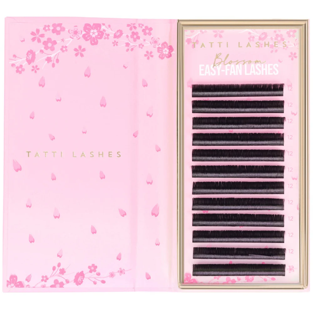 Tatti Lashes 10mm C Curl 0.03 Blossom Easy-Fan Individual Lashes Black - Image 2