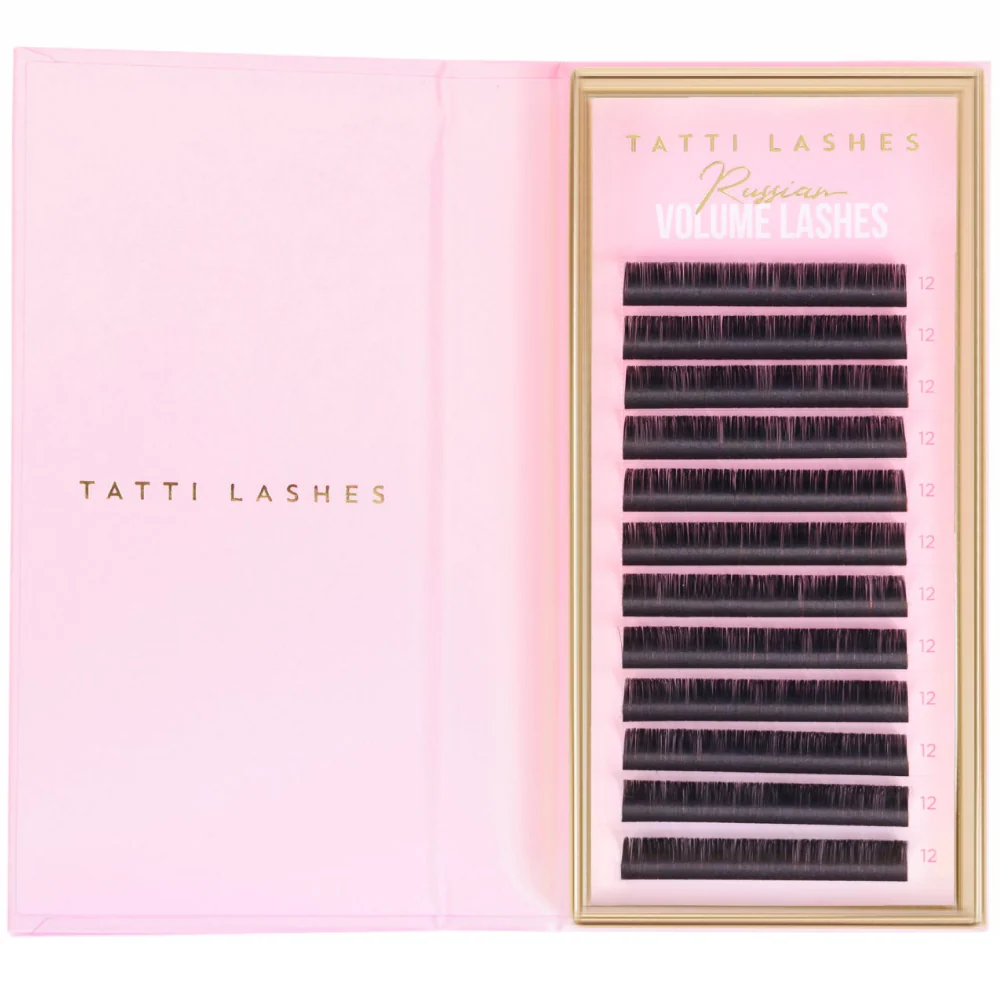 Tatti Lashes 10mm D Curl 0.05 Russian Volume Individual Lashes Black - Image 2