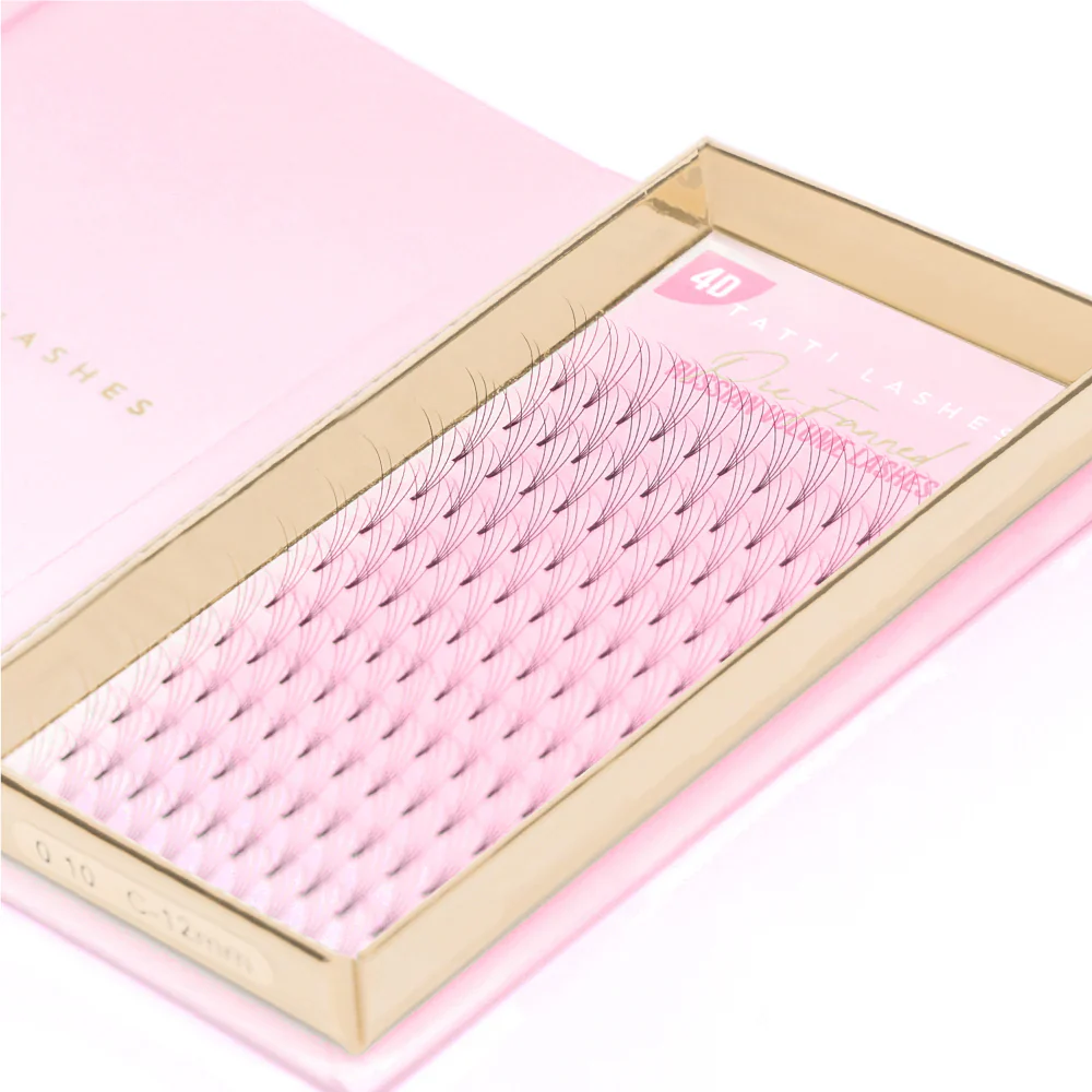 Tatti Lashes 15mm C Curl Pre-Fanned Russian Volume 4D Individual Lashes Black - Image 4