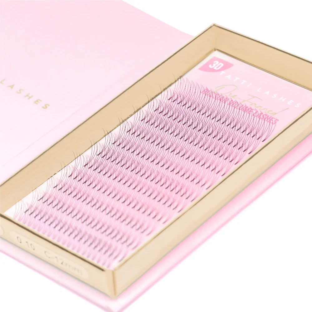 Tatti Lashes 9mm D Curl Pre-Fanned Russian Volume 3D Individual Lashes Black - Image 4