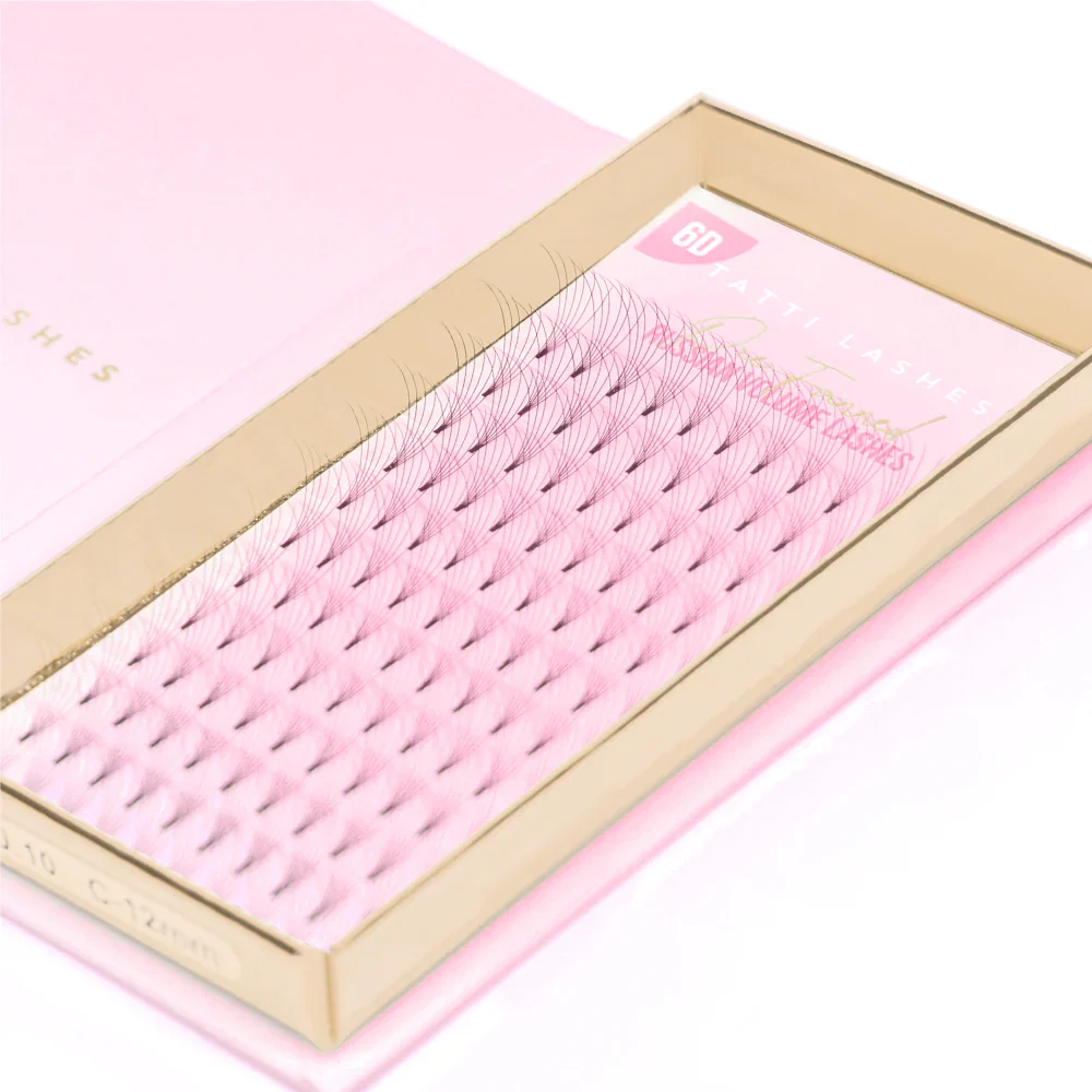 Tatti Lashes 9mm D Curl Pre-Fanned Russian Volume 6D Individual Lashes Black - Image 4
