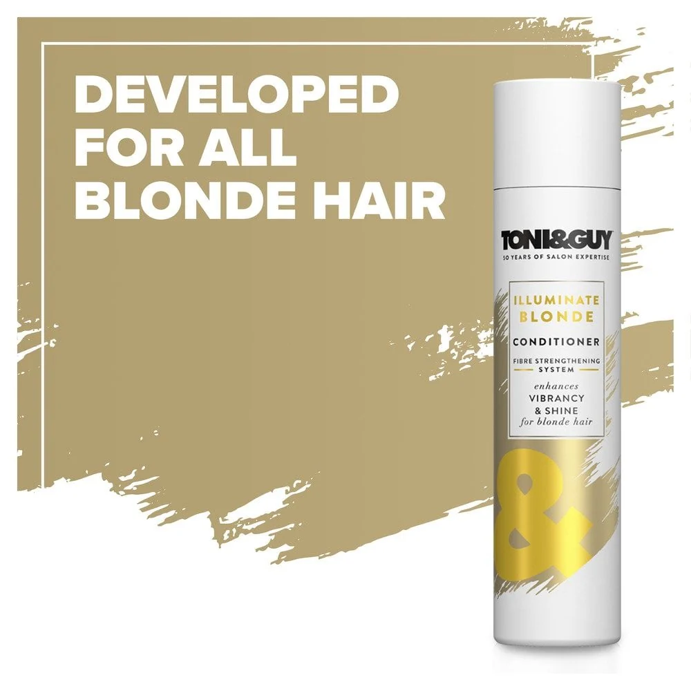 Toni & Guy Illuminate Blonde Fibre Strengthening System Conditioner 250ml - Image 2