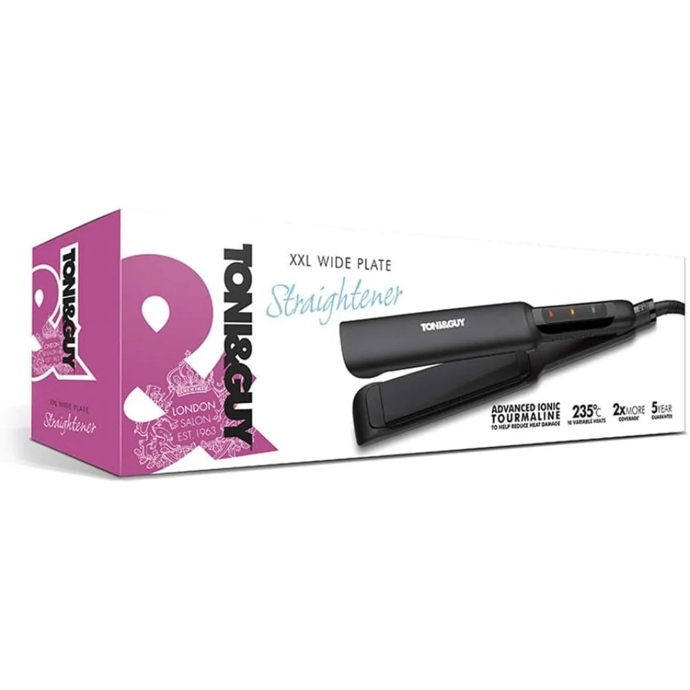 Toni & Guy XXL Advanced Ionic Tourmaline Wide Plate Hair Straightener - Image 4