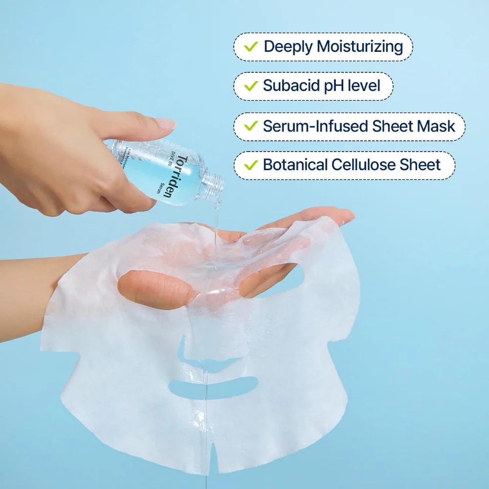Torriden Dive-In Low Molecular Hyaluronic Acid Sheet Masks x10 - Image 4
