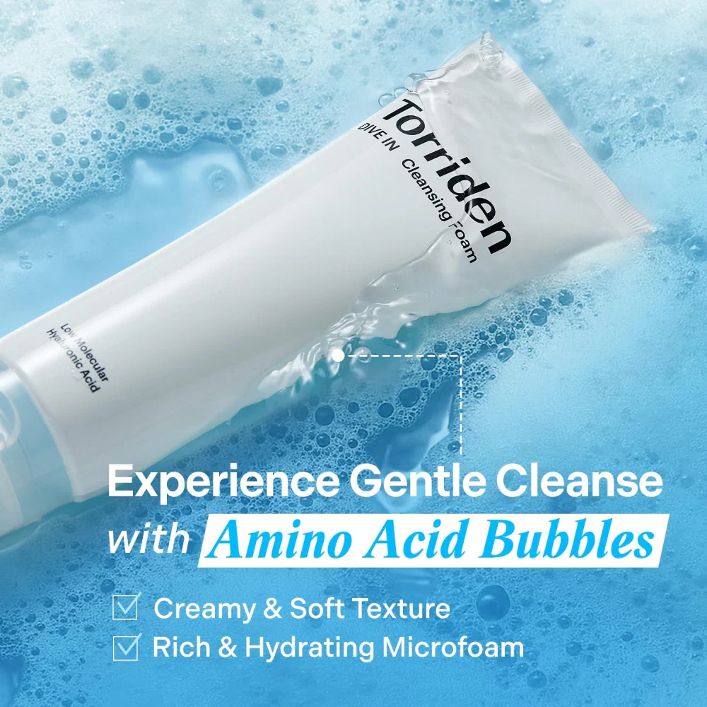 Torriden Dive-In Low Molecular Hyaluronic Cleansing Foam 150ml - Image 4
