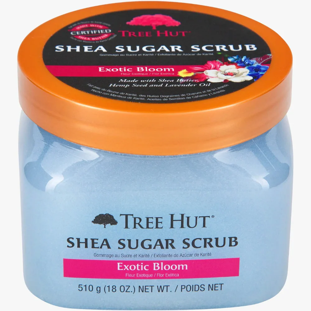 Tree Hut Shea Sugar Scrub Exotic Bloom 510g - Image 2