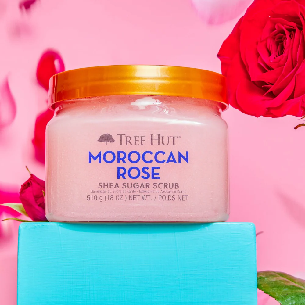 Tree Hut Shea Sugar Scrub Moroccan Rose 510g - Image 4