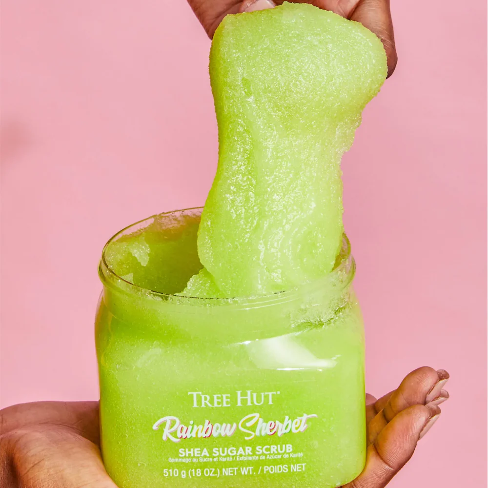 Tree Hut Shea Sugar Scrub Rainbow Sherbet 510g - Image 4