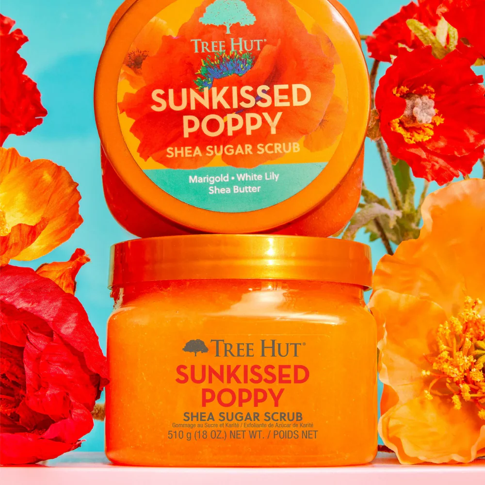 Tree Hut Shea Sugar Scrub Sunkissed Poppy 510g - Image 3