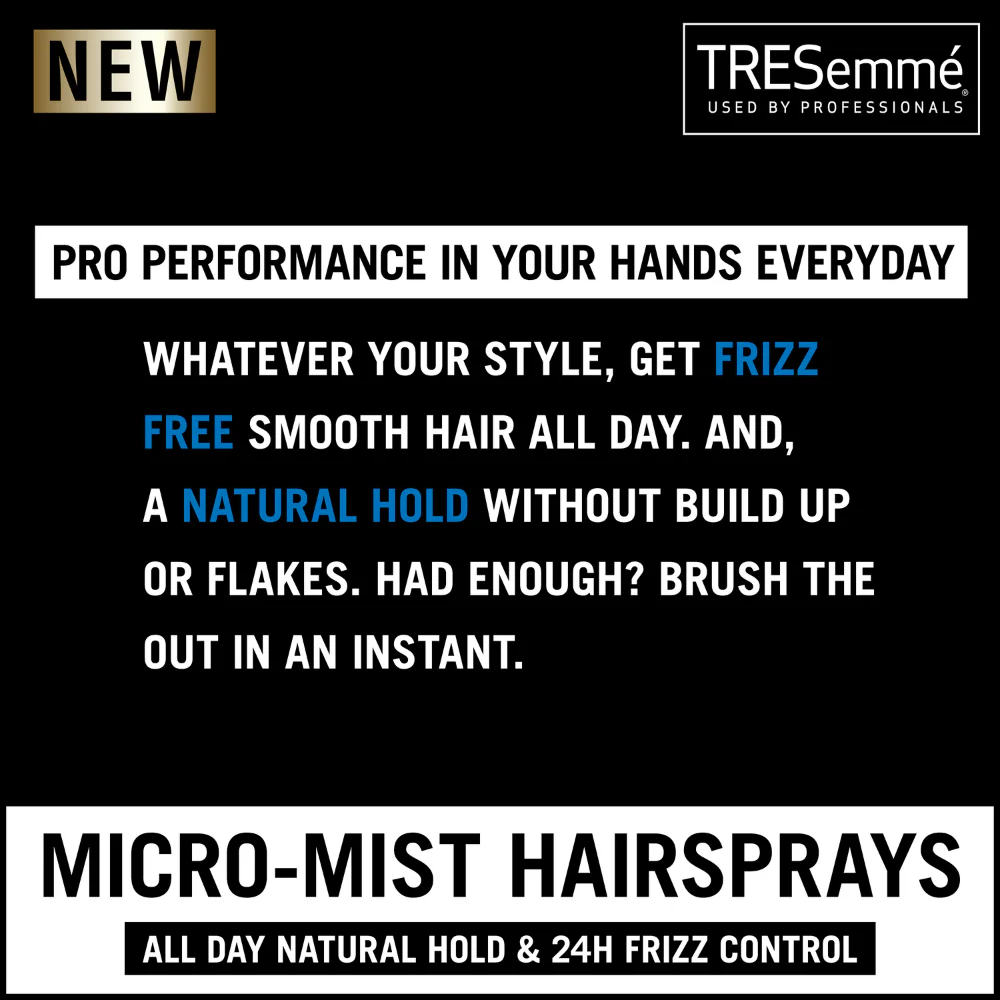 TRESemme Freeze Hold 24 Hour Frizz Control Hairspray 100ml - Image 6