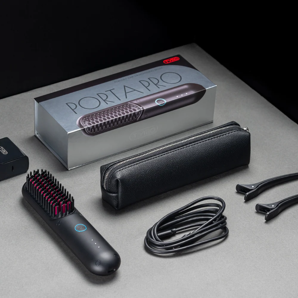 TYMO Porta Pro Cordless Hair Straightening Brush Black - Image 9
