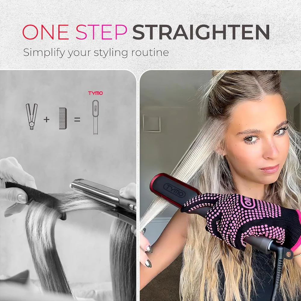 TYMO Ring Hair Straightening Comb Black - Image 6