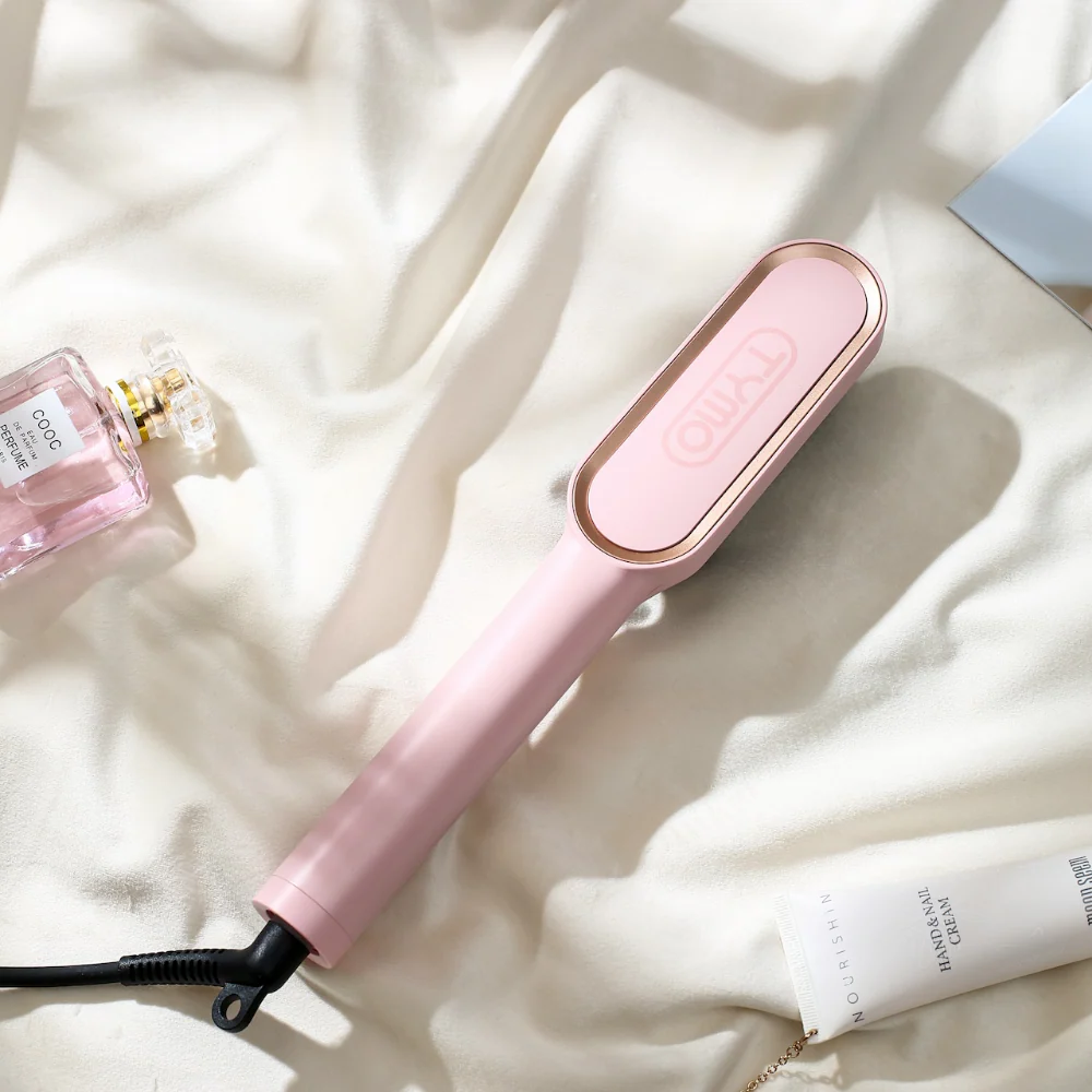 TYMO Ring Hair Straightening Comb Pink - Image 4