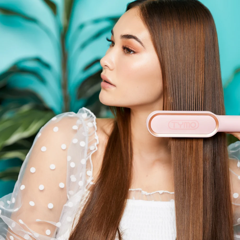 TYMO Ring Hair Straightening Comb Pink - Image 6