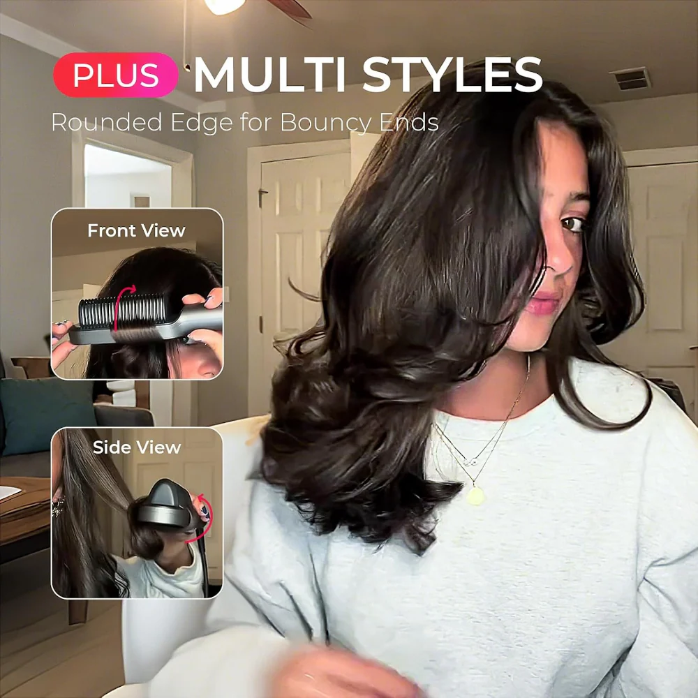 TYMO Ring Plus Hair Straightening Comb Grey - Image 6