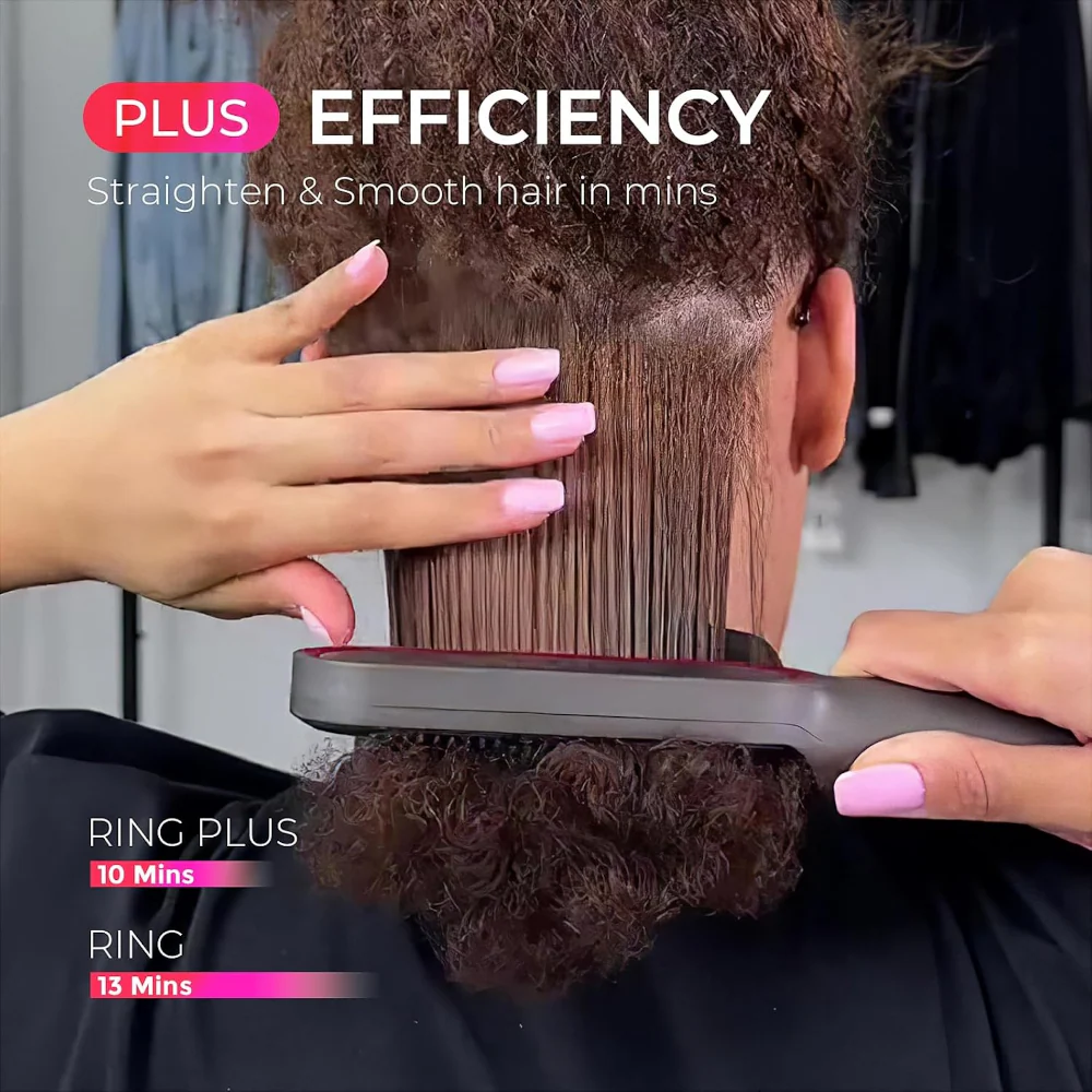 TYMO Ring Plus Hair Straightening Comb Grey - Image 7