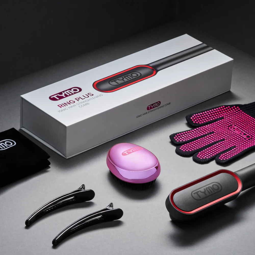 TYMO Ring Plus Hair Straightening Comb Grey - Image 9