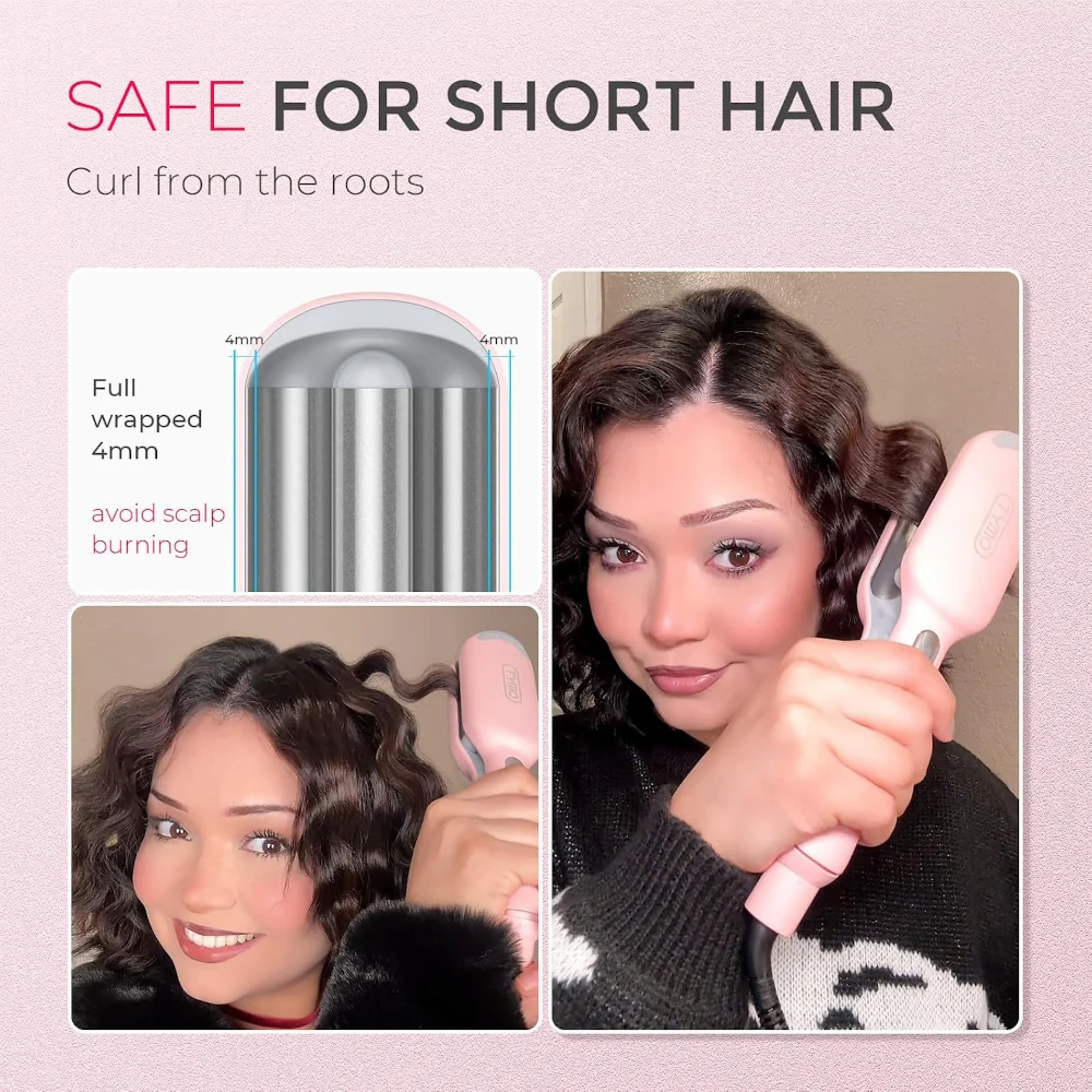 TYMO Rovy Wave Deep Waver Curling Iron Pink 32mm - Image 4
