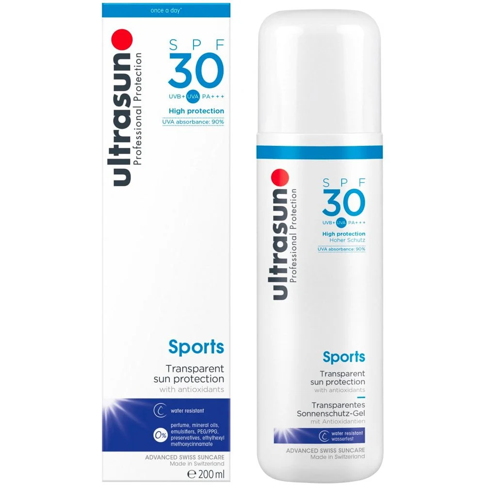 Ultrasun Sports Transparent Sun Protection Gel PA+++ SPF30 200ml - Image 2
