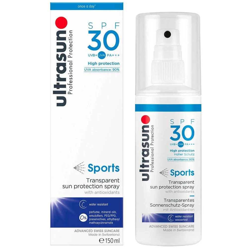 Ultrasun Sports Transparent Sun Protection Spray PA+++ SPF30 150ml - Image 2