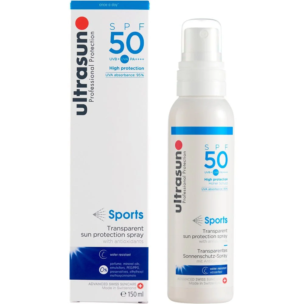Ultrasun Sports Transparent Sun Protection Spray PA++++ SPF50 150ml - Image 2