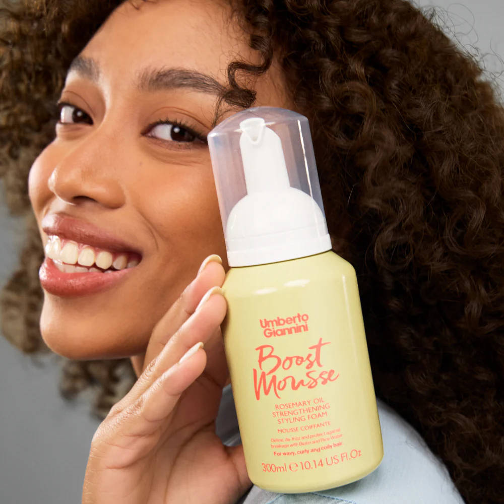 Umberto Giannini Boost Mousse Rosemary Oil Strengthening Styling Foam 290ml - Image 6