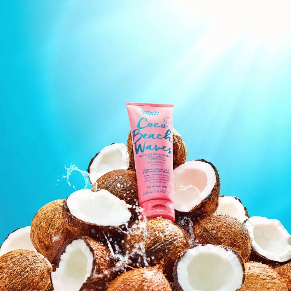 Umberto Giannini Coco Beach Waves Moisture Replenishing Shampoo 250ml - Image 6