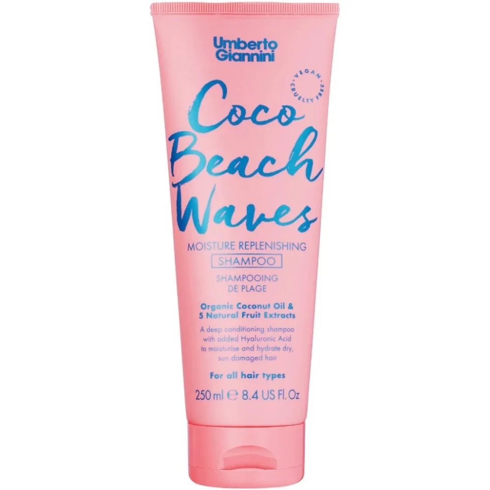 Umberto Giannini Coco Beach Waves Moisture Replenishing Shampoo & Conditioner Twin 2 x 250ml - Image 2