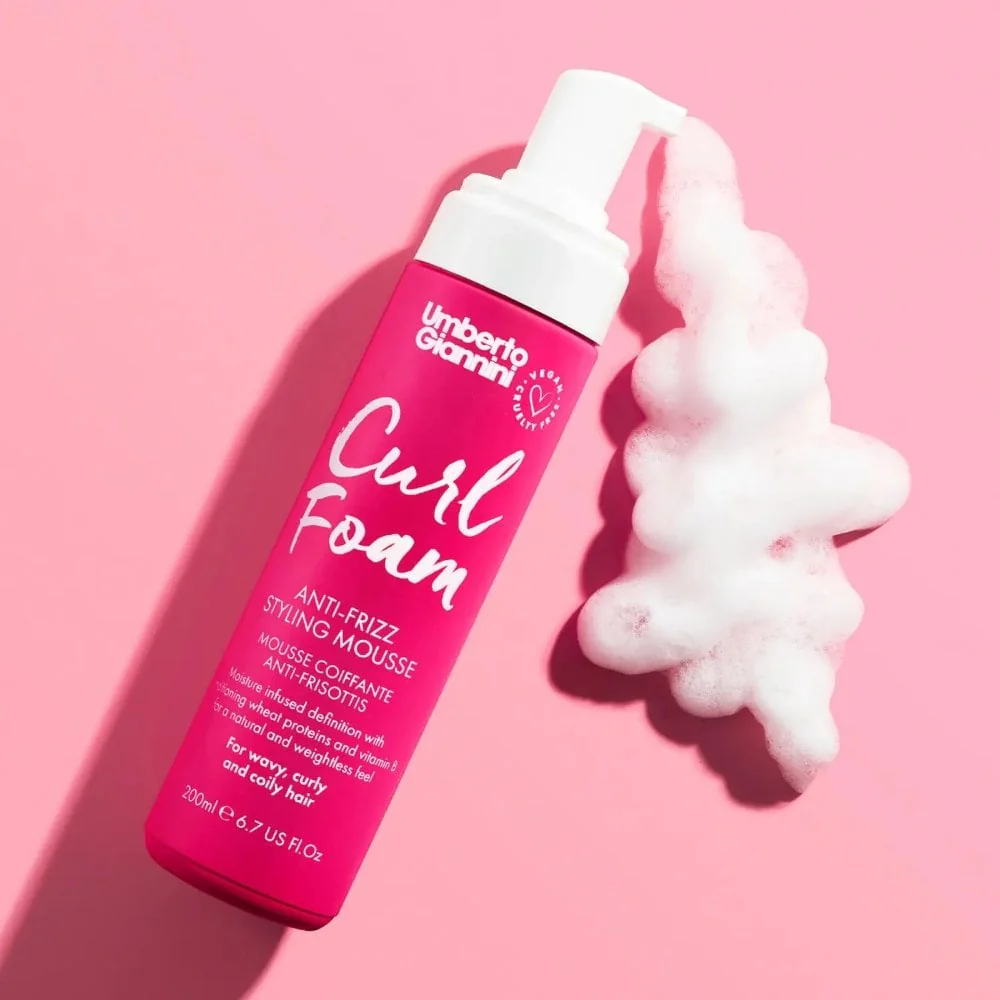 Umberto Giannini Curl Foam Anti-Frizz Styling Mousse 200ml - Image 4