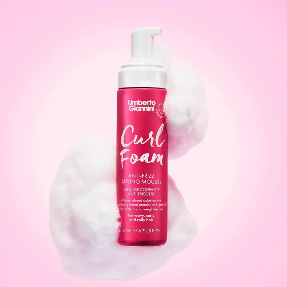 Umberto Giannini Curl Foam Anti-Frizz Styling Mousse 200ml - Image 5