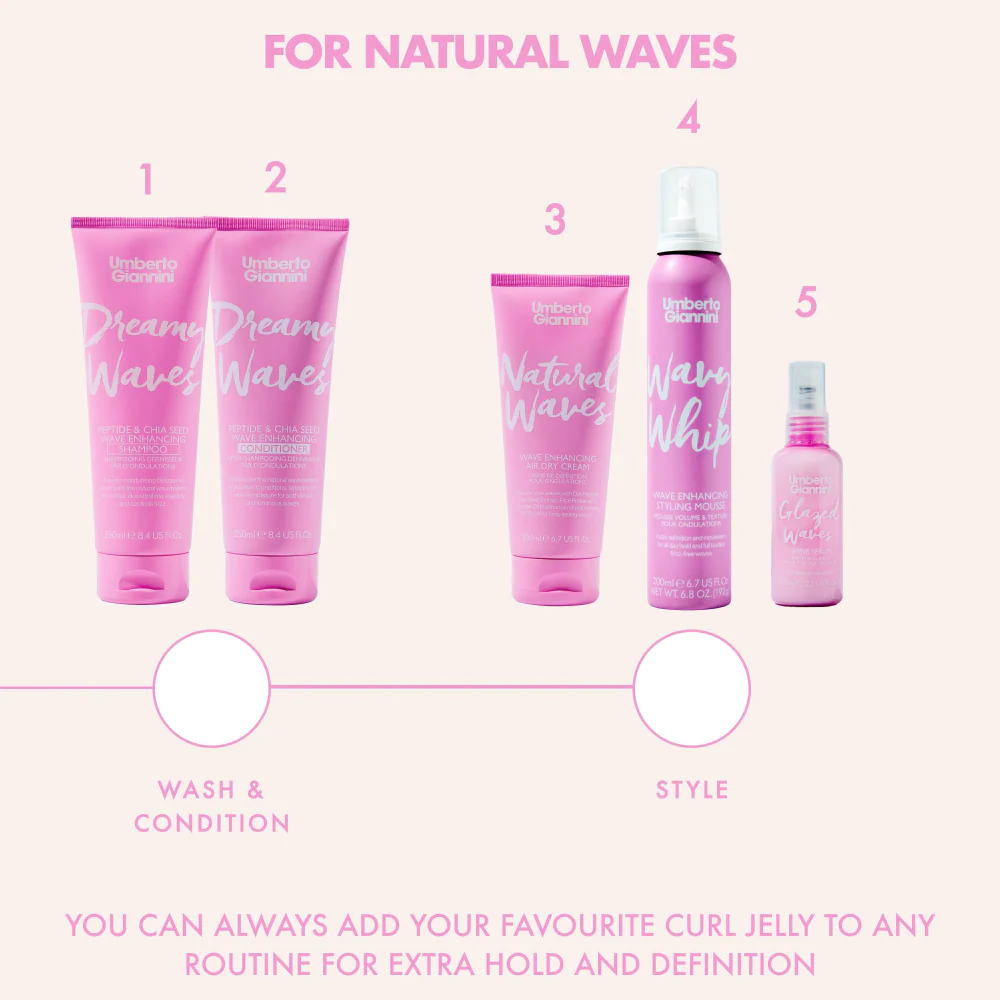 Umberto Giannini Natural Waves Wave Enhancing Air Dry Cream 200ml - Image 4