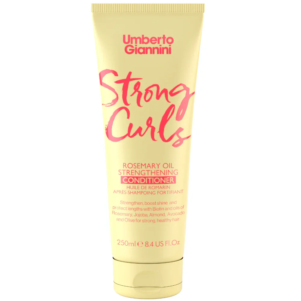 Umberto Giannini Strong Curls Rosemary Oil Strengthening Shampoo & Conditioner Twin 2 x 250ml - Image 3