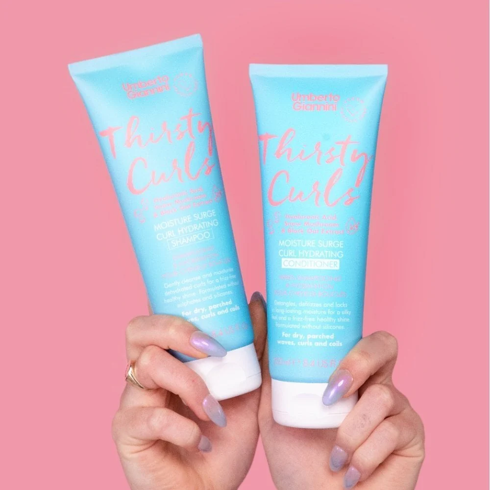 Umberto Giannini Thirsty Curls Curl Hydrating Shampoo & Conditioner Twin 2 x 250ml - Image 3