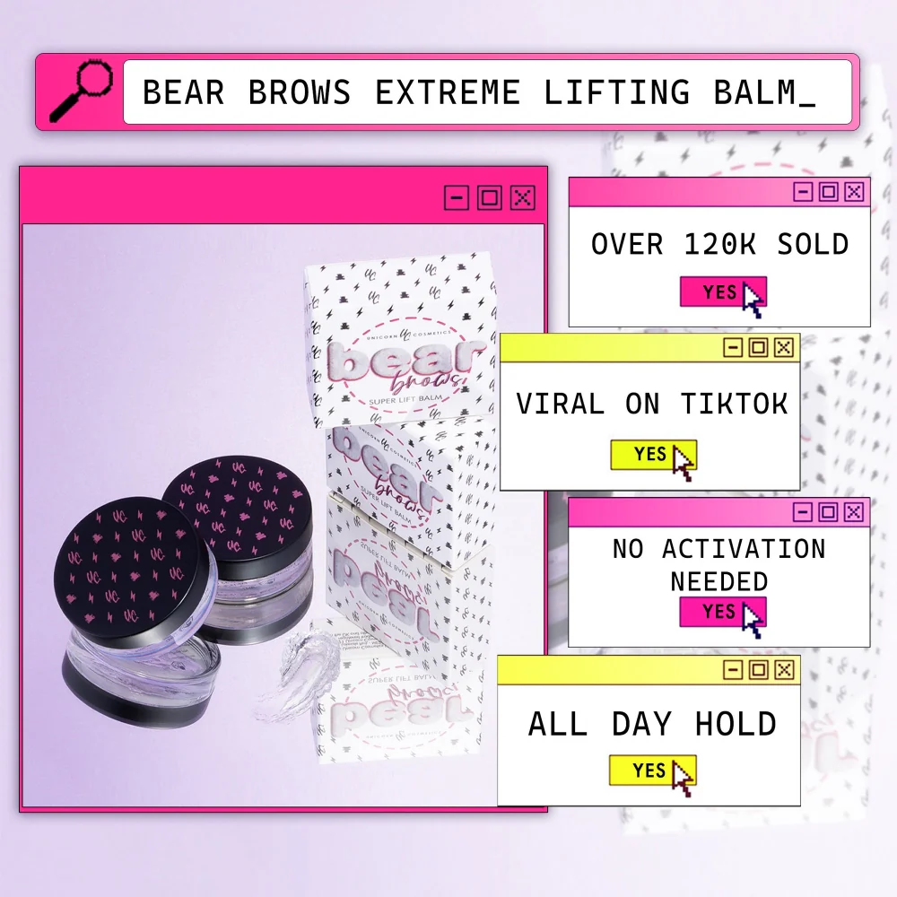 Unicorn Cosmetics Bear Brows Extreme Lifting Balm 14g - Image 5
