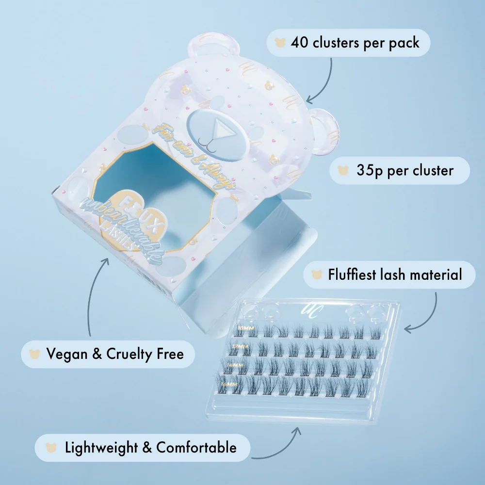 Unicorn Cosmetics Fur-Ever & Always Unbearlievable DIY Individual Lash Clusters Black - Image 3