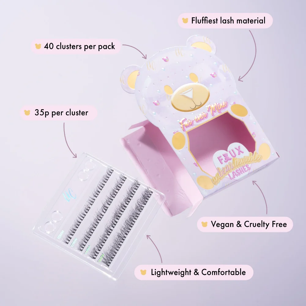 Unicorn Cosmetics Fur-Ever Mine Unbearlievable DIY Individual Lash Clusters Black - Image 3