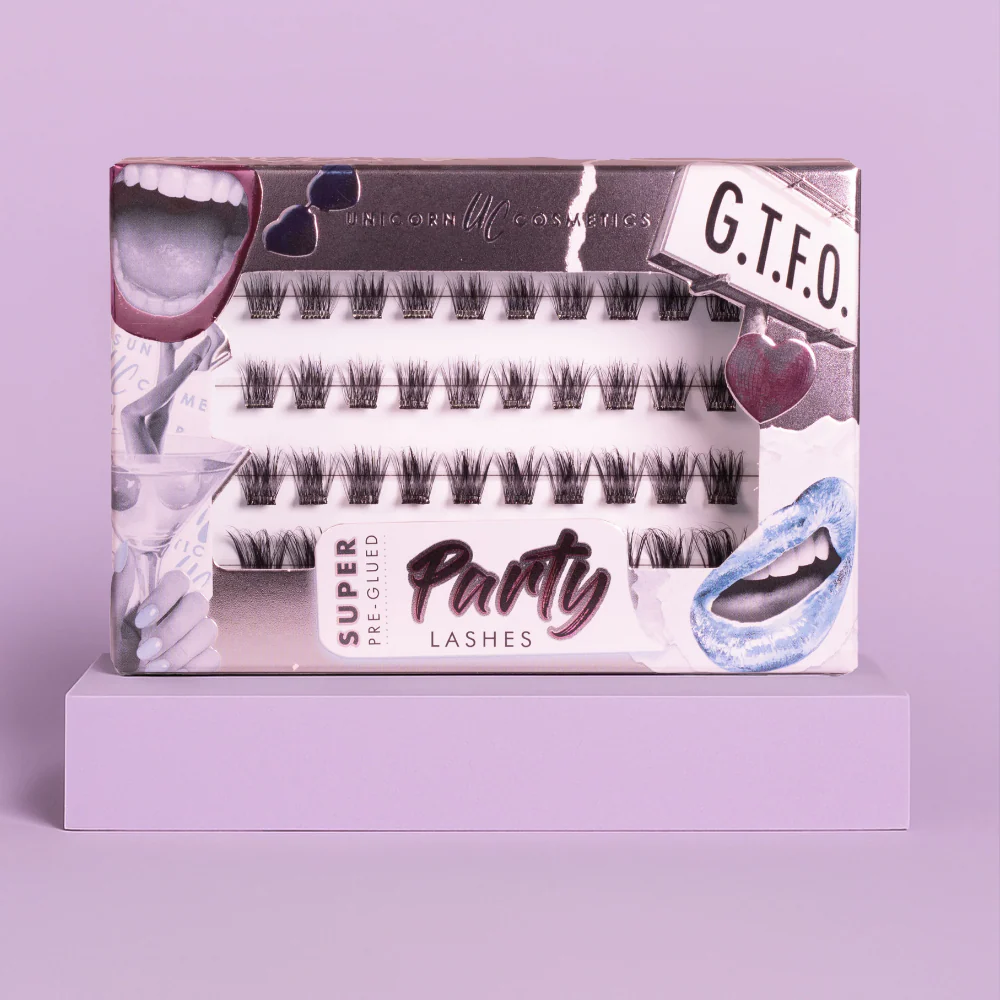 Unicorn Cosmetics G.T.F.O Super Pre-Glued Party Lashes - Image 4