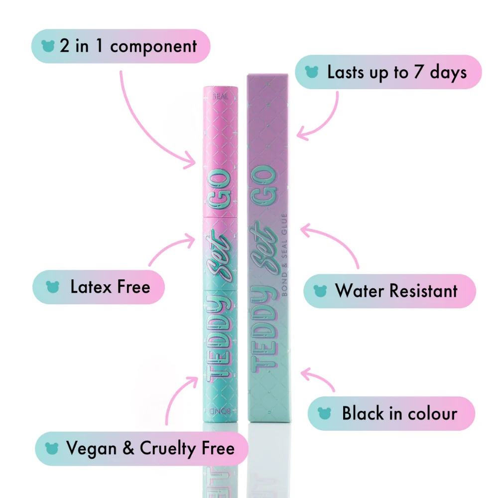 Unicorn Cosmetics Teddy Bond & Seal Glue Black 2 x 4g - Image 3