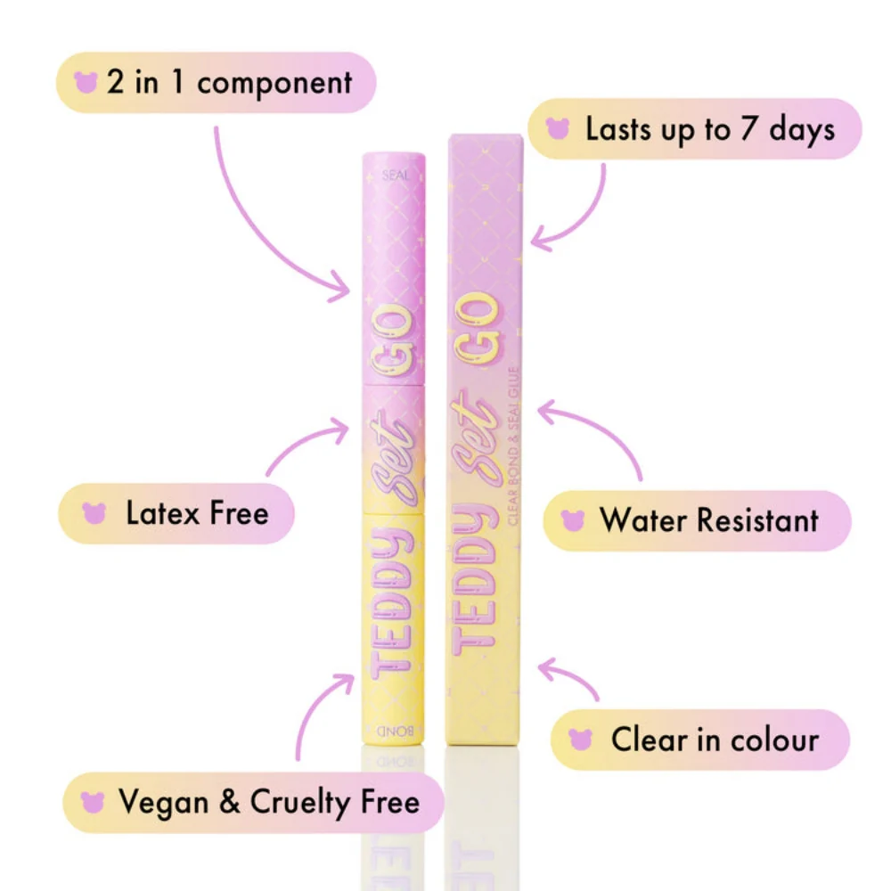 Unicorn Cosmetics Teddy Bond & Seal Glue Clear 2 x 4g - Image 3
