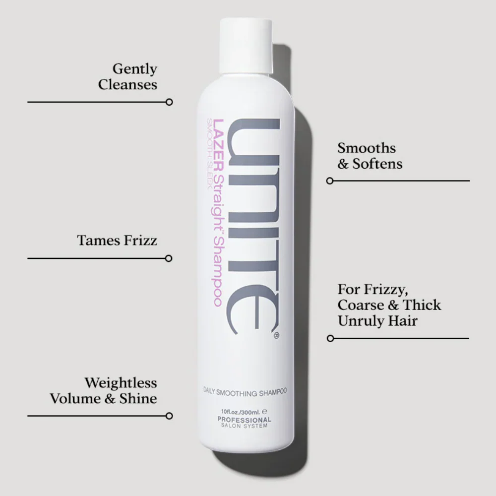 Unite Lazer Straight Smoothing Shampoo 300ml & Conditioner 236ml Twin - Image 2