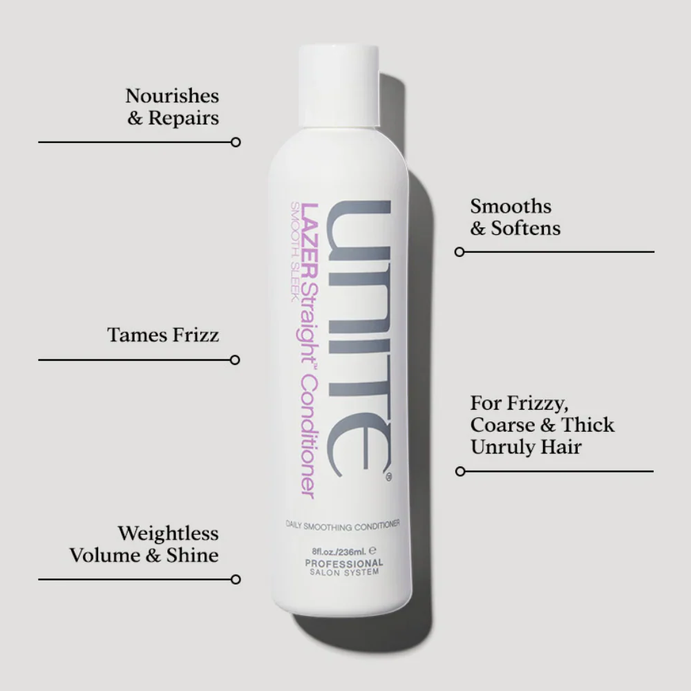 Unite Lazer Straight Smoothing Shampoo 300ml & Conditioner 236ml Twin - Image 3