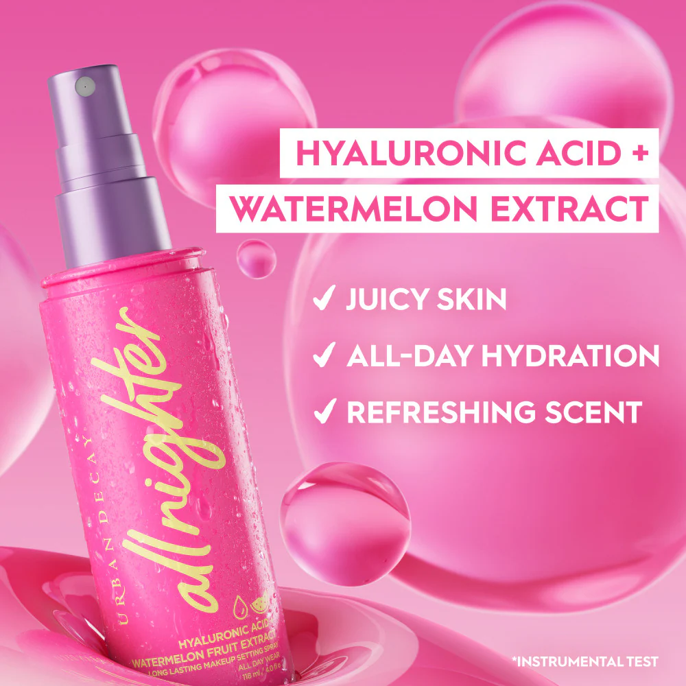 Urban Decay All Nighter Long Lasting Hyaluronic Acid Makeup Setting Spray 118ml - Image 3