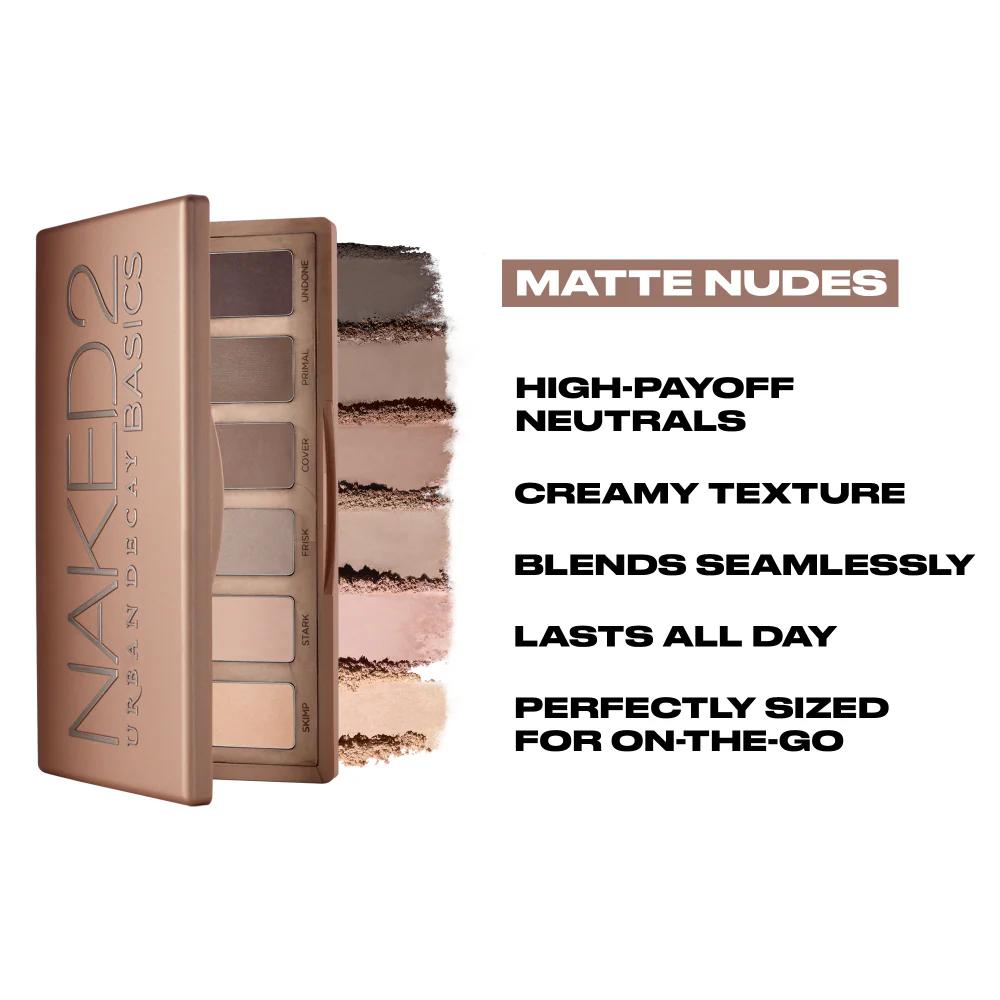 Urban Decay Naked 2 Basics 6 Colour Eyeshadow Palette - Image 2